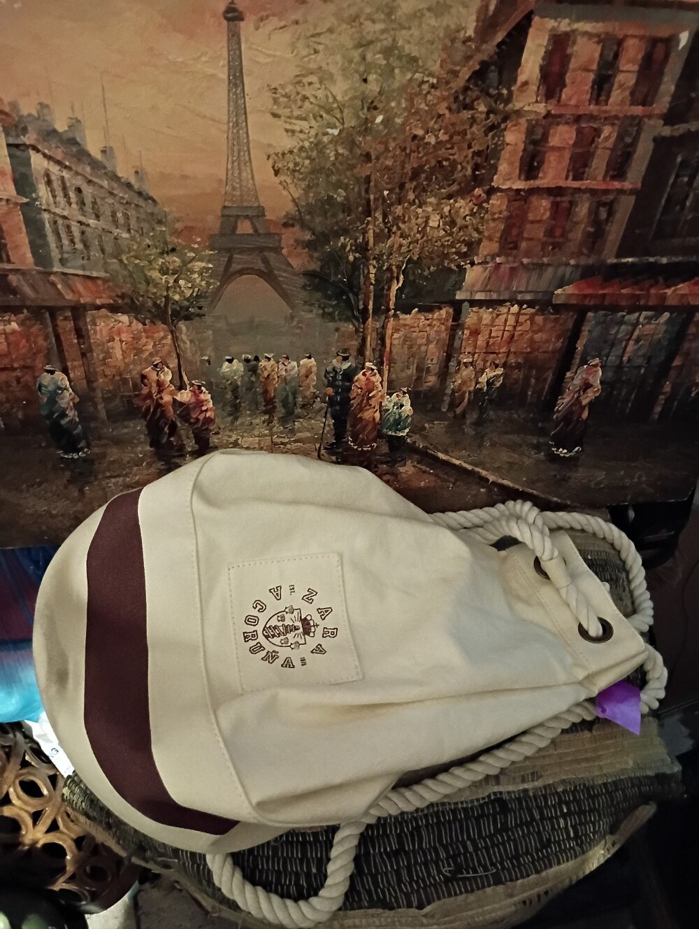 ZARA 50TH Anniversary Canvas Drawstring Bucket Bag 🛍️ Limited Edition Vintage.